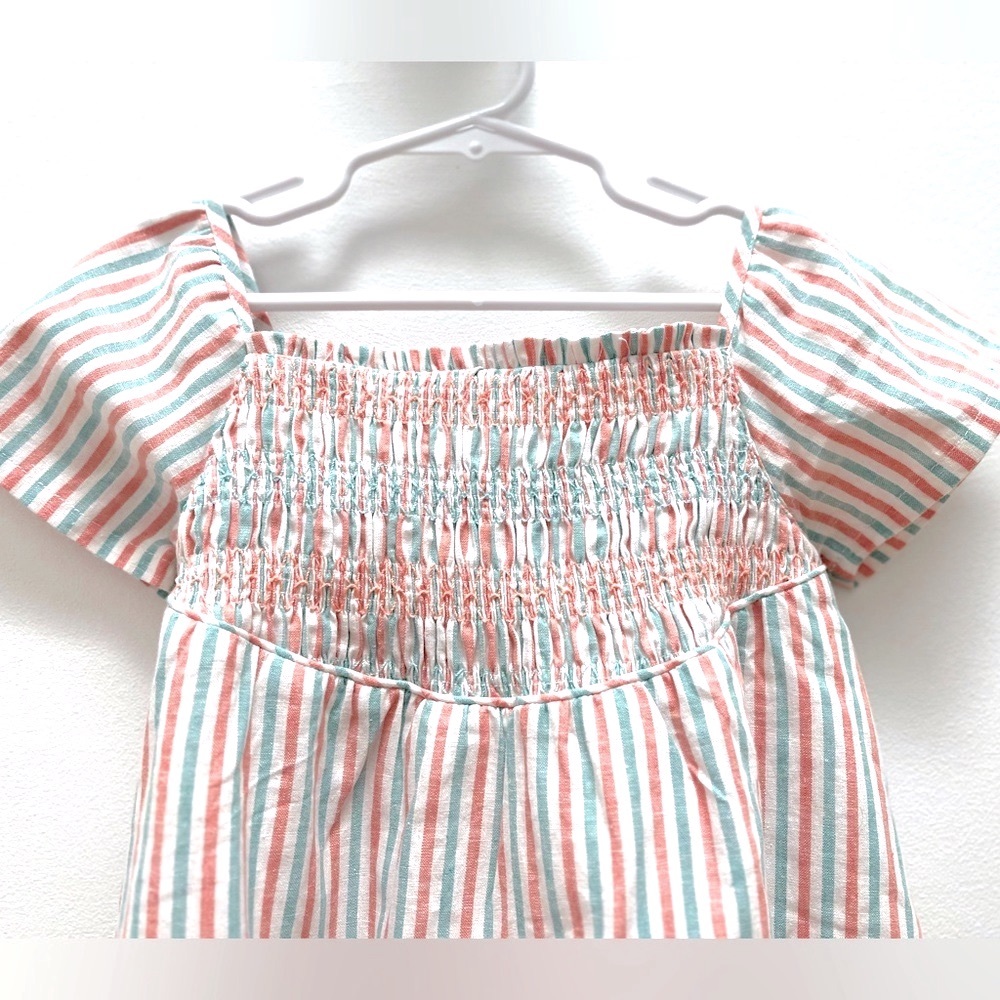 NWT neck&neck stripped dress girls Size 6-7